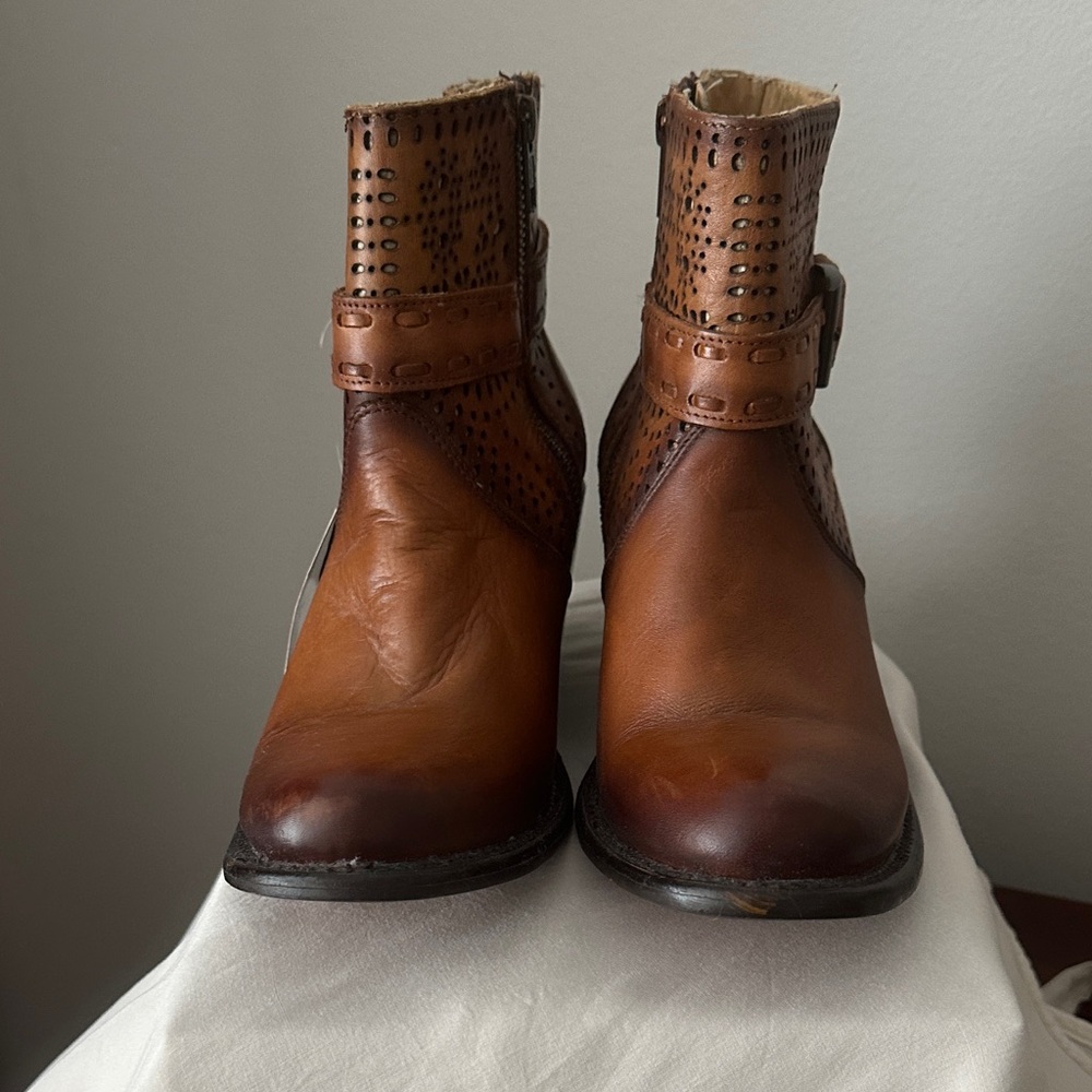 J.B. Dillon Tan Leather Western Boots - Picture 2 of 8